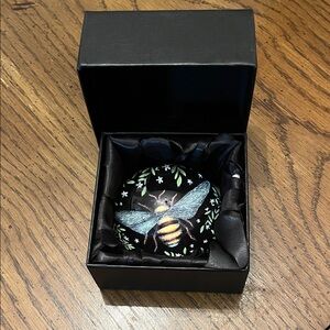 Catherine Rowe Honey Bee crystal glass paperweight